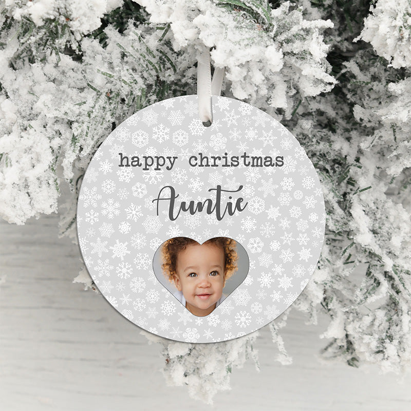 Happy Christmas Photo Upload Hanging Decoration